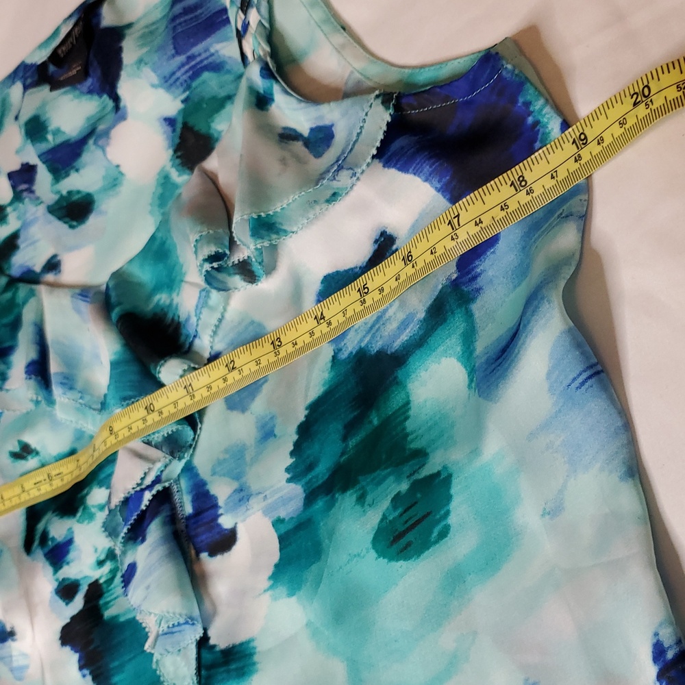 White House Black Market Blue and Green Women's Top Size S - Picture 5 of 11